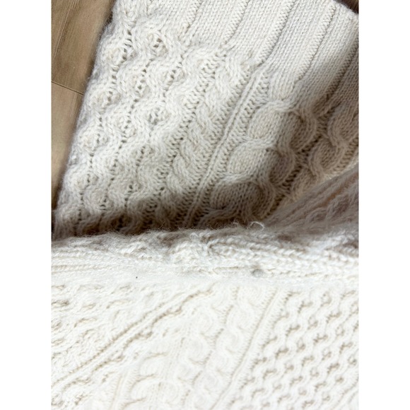 Pendleton Woolen Mills Shetland Wool Cable Knit Mock Neck Sweater Women S Chunky - Picture 12 of 14